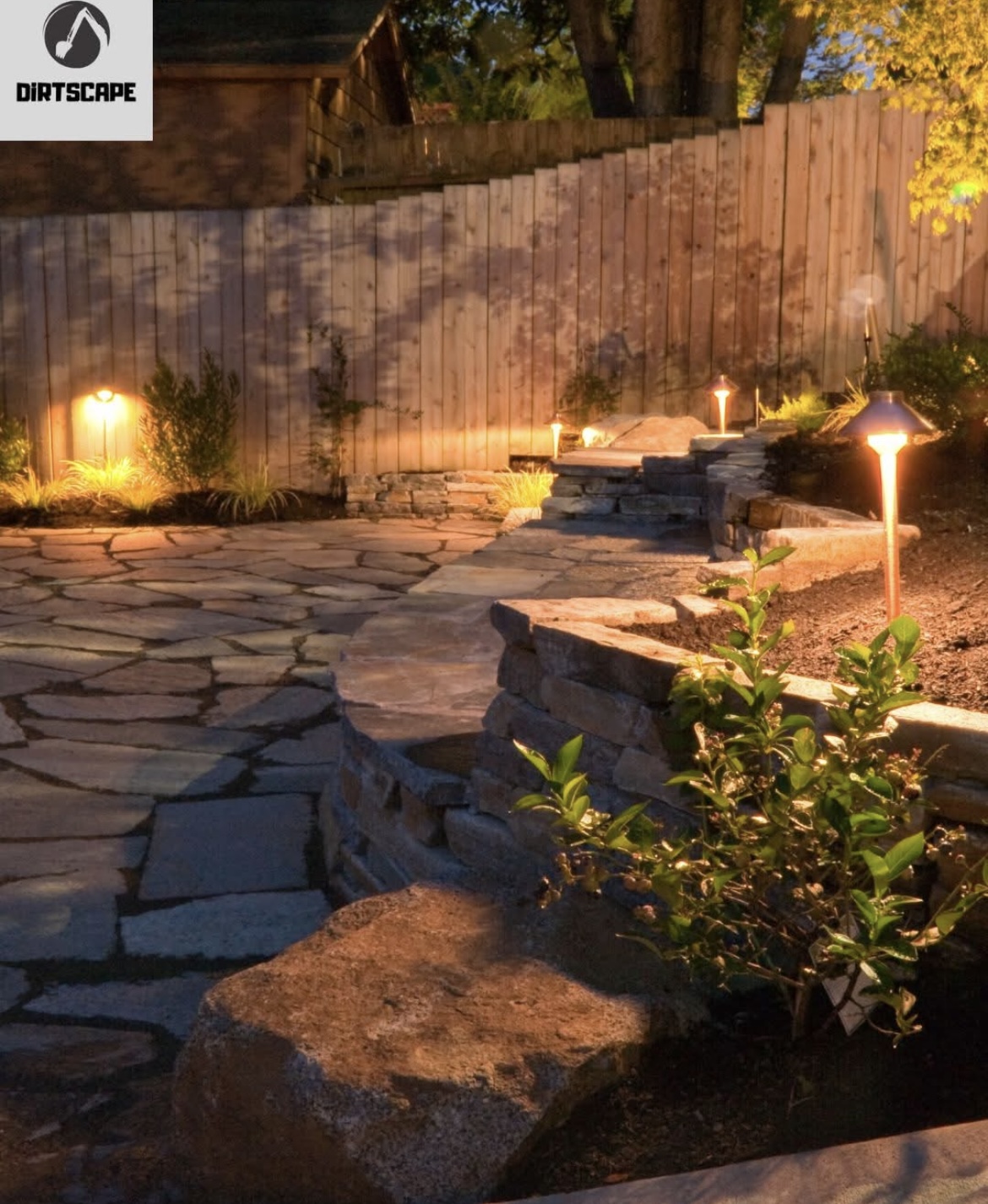 Professional hardscape concrete and stone installation